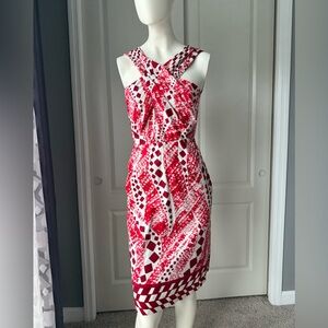 Adrianna Papell Printed Halter Sheath Dress